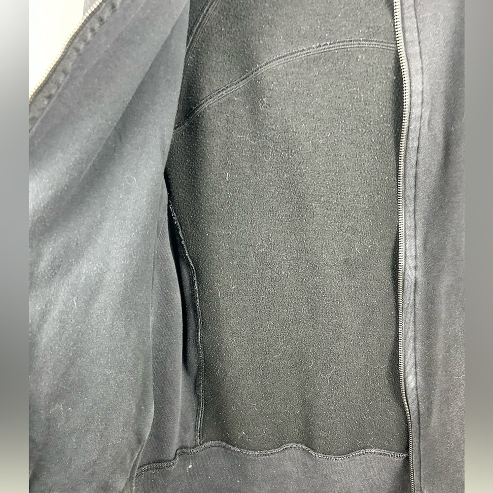 Lululemon Scuba Hoodie Full Zip Black Size 12 Fitted Athletic Jacket - Picture 11 of 12